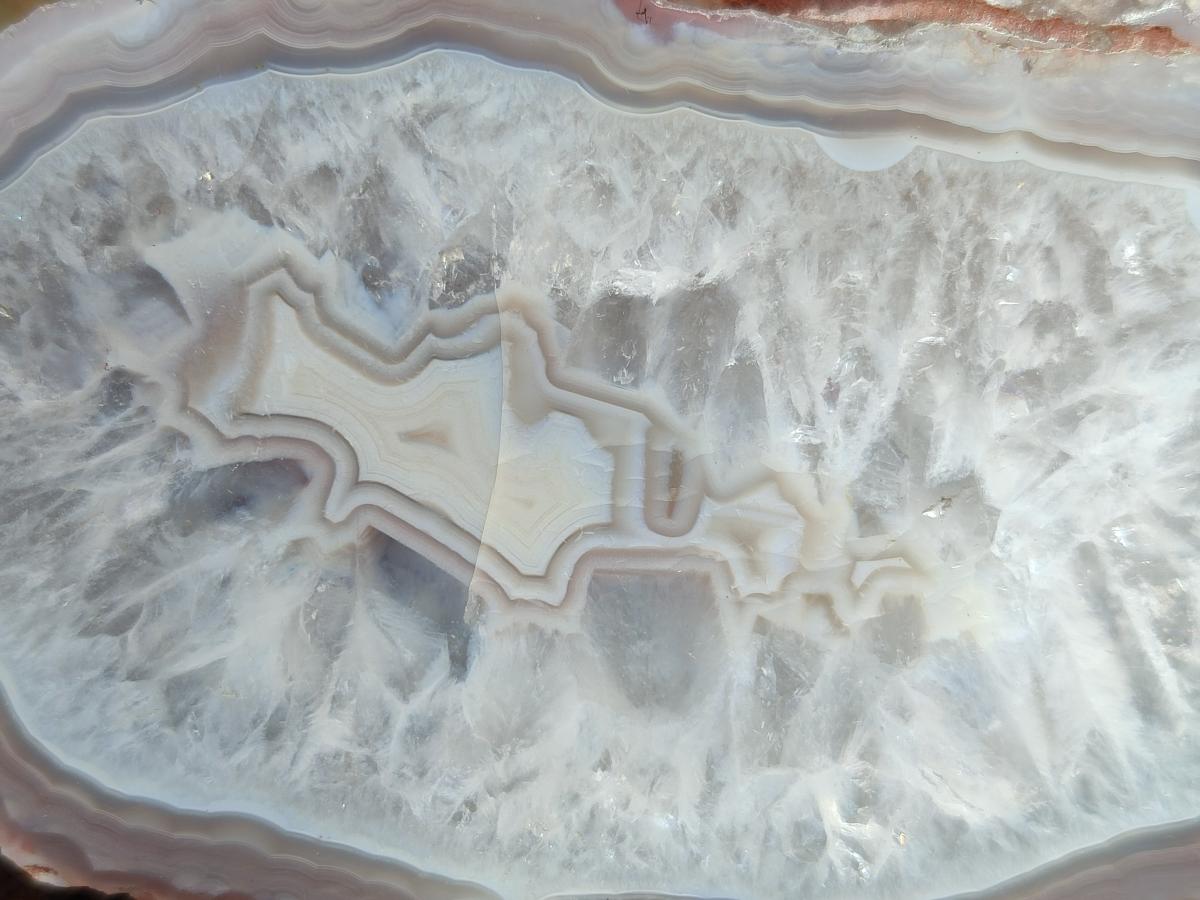 Polished On One Side Red Shashe River Agate Nodules x 4 From Shashe River, Zimbabwe