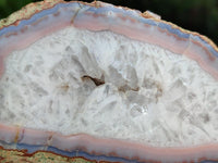 Polished On One Side Red Shashe River Agate Nodules x 4 From Shashe River, Zimbabwe