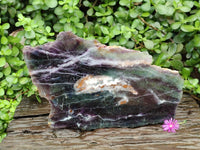 Polished Large Watermelon Fluorite Slice x 1 From Uis, Namibia
