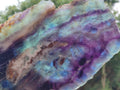 Polished Large Watermelon Fluorite Slice x 1 From Uis, Namibia