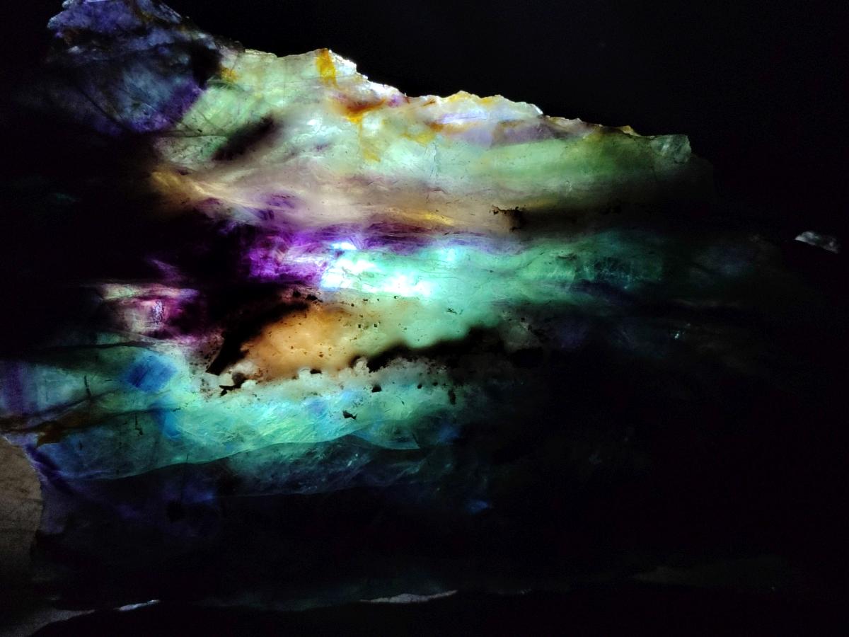 Polished Large Watermelon Fluorite Slice x 1 From Uis, Namibia