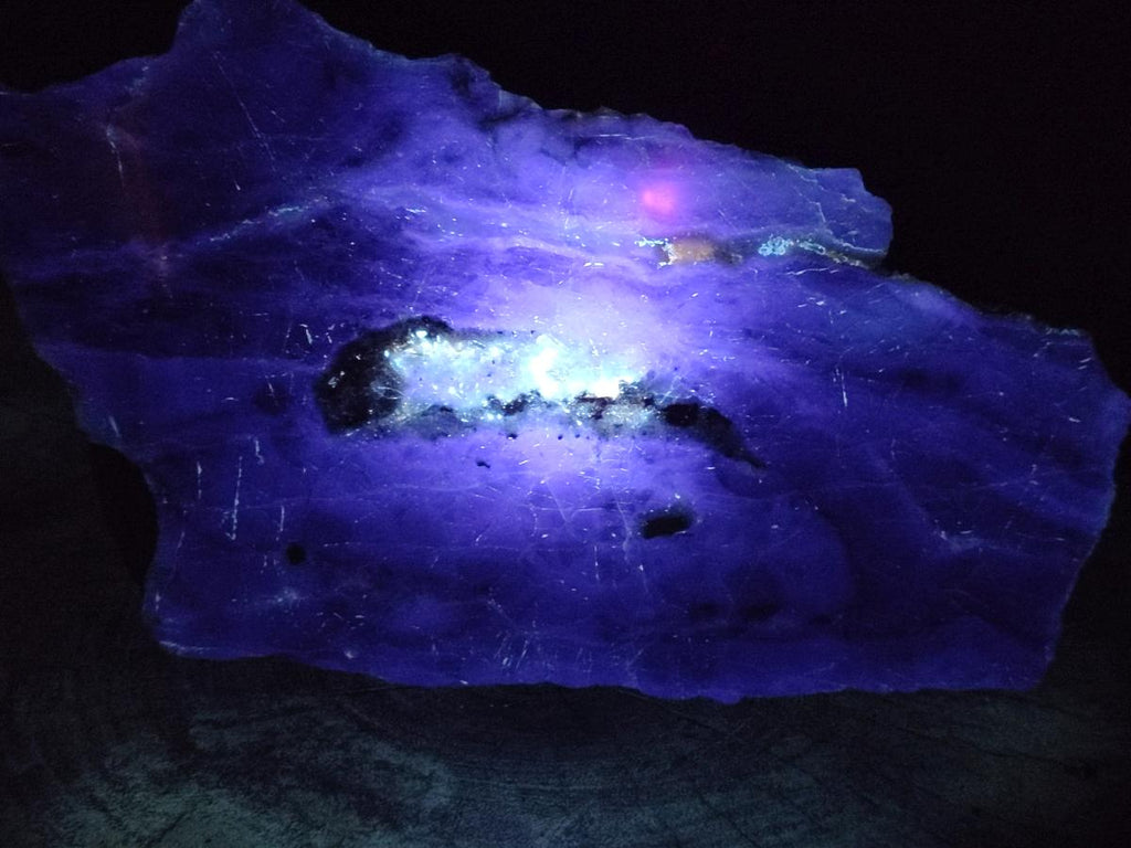 Polished Large Watermelon Fluorite Slice x 1 From Uis, Namibia