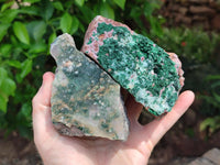 Natural Drusy Coated Malachite On Dolomite Specimens x 4 From Lupoto Mine, Congo