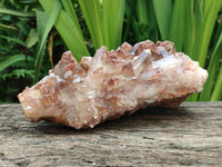 Natural Red Hematoid Quartz Clusters x 2 From Zambia