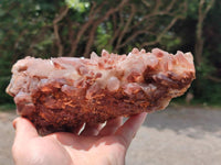 Natural Red Hematoid Quartz Clusters x 2 From Zambia