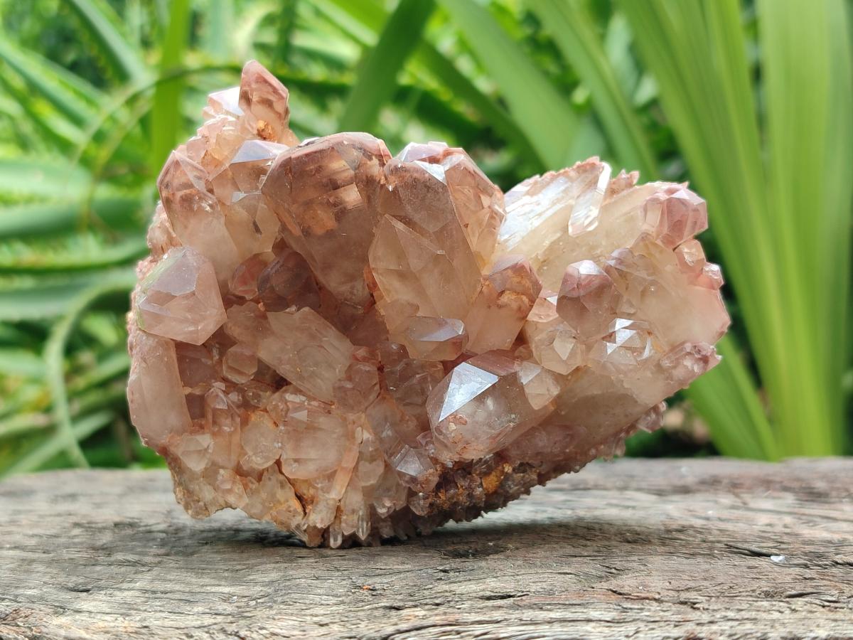 Natural Red Hematoid Quartz Clusters x 2 From Zambia