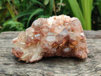Natural Red Hematoid Quartz Clusters x 2 From Zambia