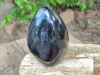 Polished Black Tourmaline Standing Free Forms x 2 From Madagascar