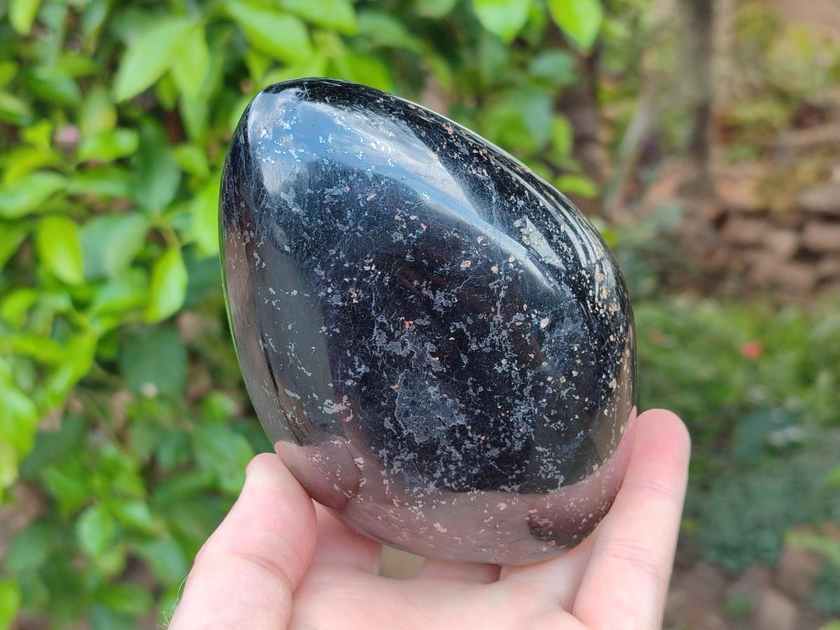 Polished Black Tourmaline Standing Free Forms x 2 From Madagascar