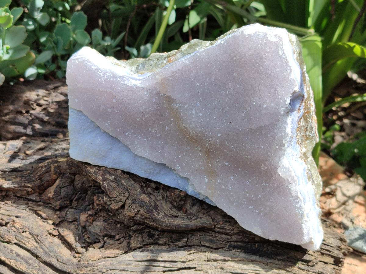 Natural Blue Lace Agate Crystalline Plate x 1 From Namibia