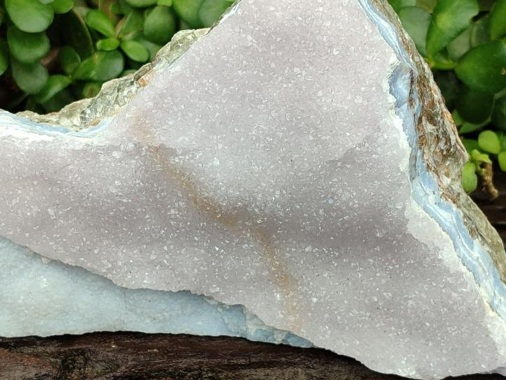 Natural Blue Lace Agate Crystalline Plate x 1 From Namibia