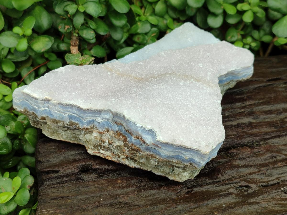 Natural Blue Lace Agate Crystalline Plate x 1 From Namibia