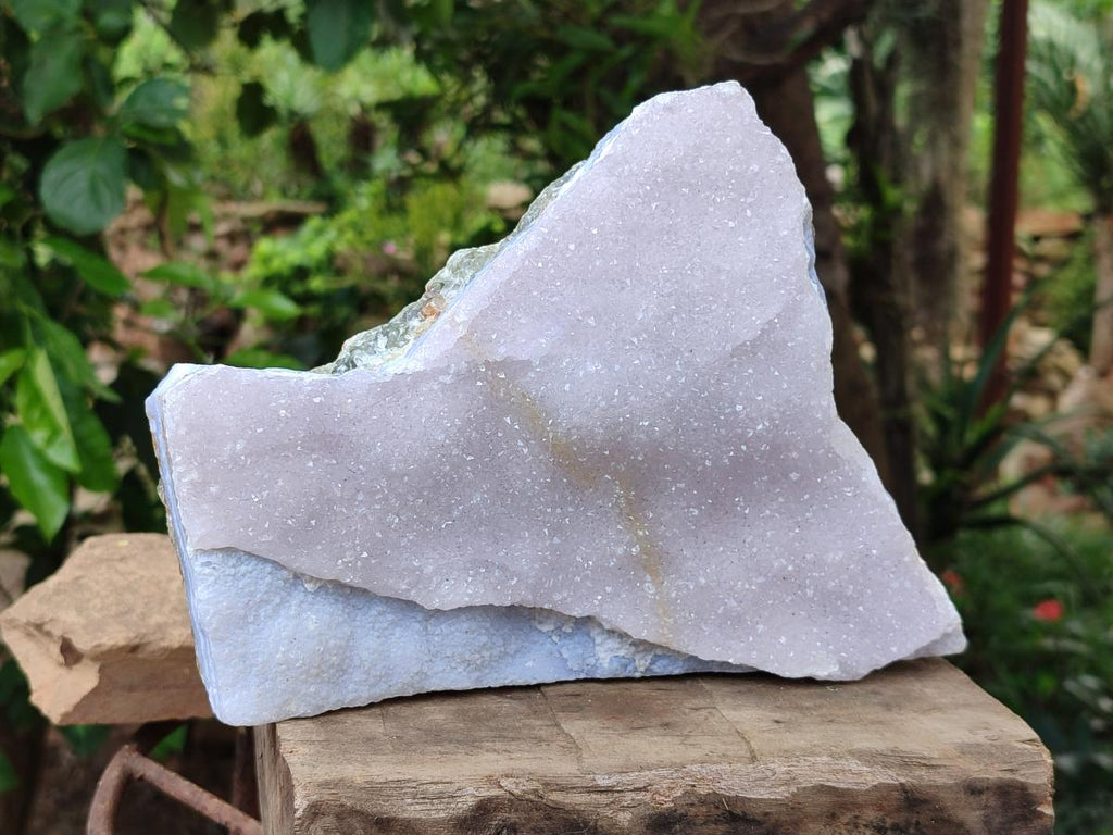 Natural Blue Lace Agate Crystalline Plate x 1 From Namibia