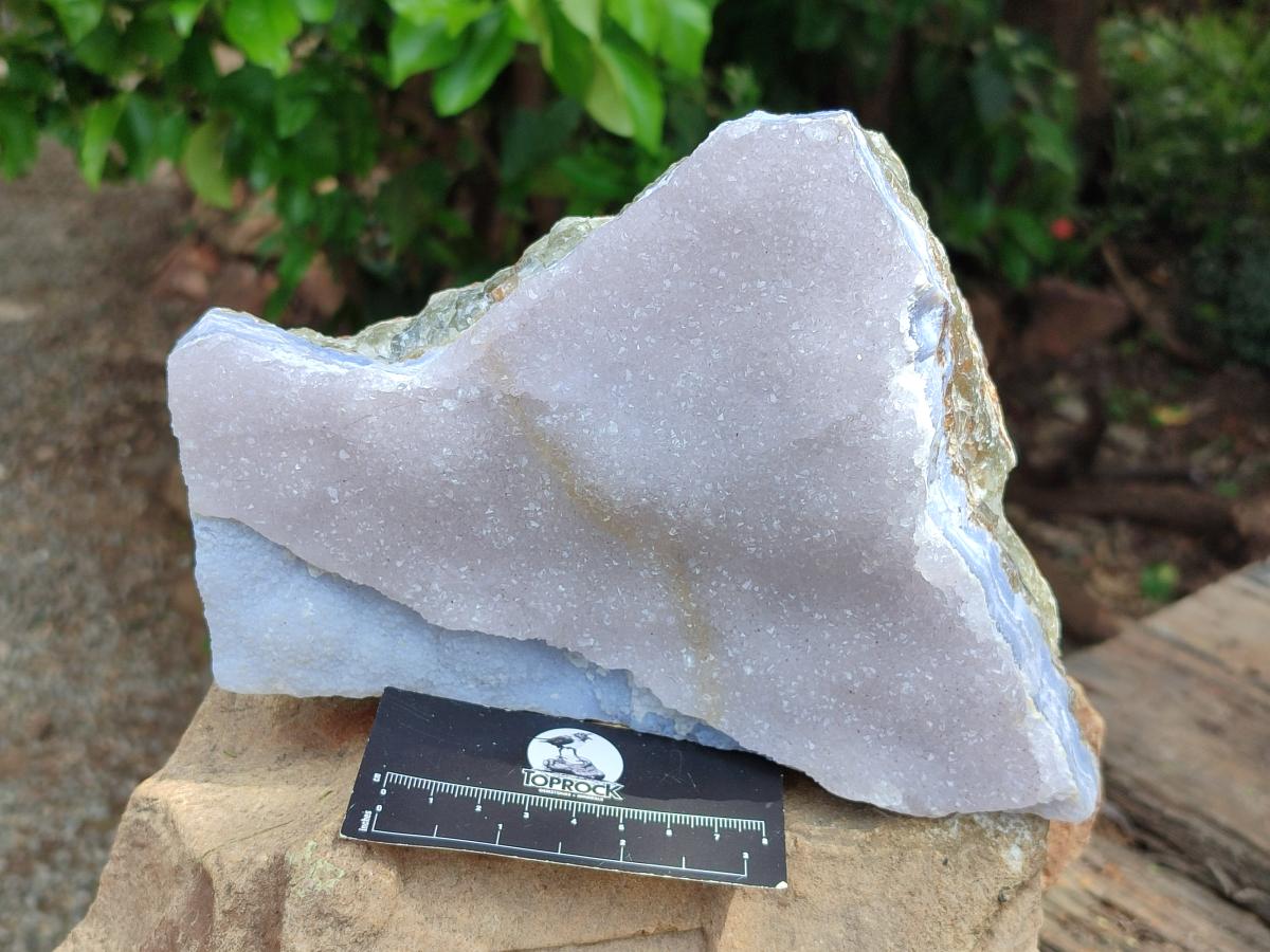 Natural Blue Lace Agate Crystalline Plate x 1 From Namibia