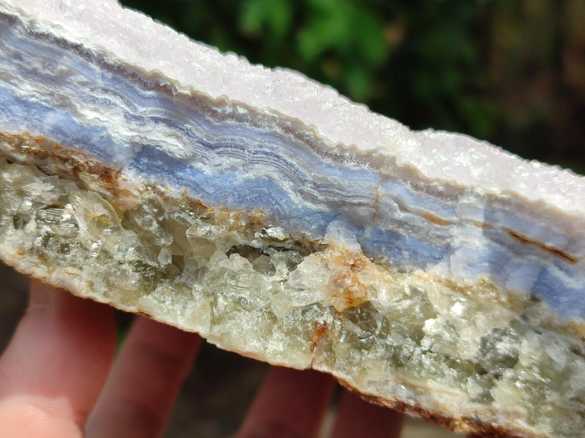 Natural Blue Lace Agate Crystalline Plate x 1 From Namibia