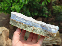 Natural Blue Lace Agate Crystalline Plate x 1 From Namibia