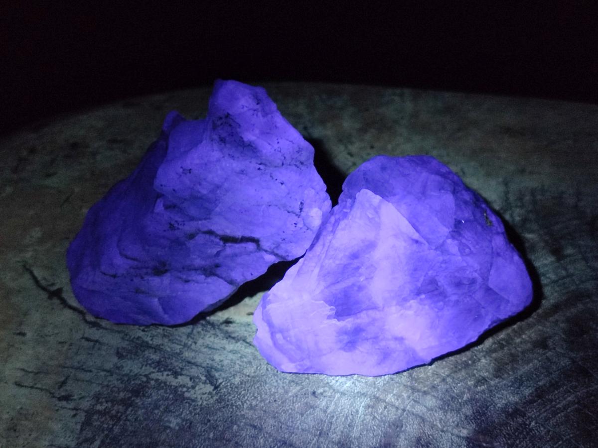 Natural Watermelon Fluorite Cobbed Specimens x 12 From Uis, Namibia