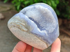 Polished Blue Lace Agate Standing Free Forms x 4 From Nsanje, Malawi
