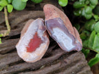 Polished On One Side Red Shashe River Agate Nodules x 35 From Shashe River, Zimbabwe