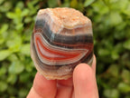 Polished On One Side Red Shashe River Agate Nodules x 35 From Shashe River, Zimbabwe