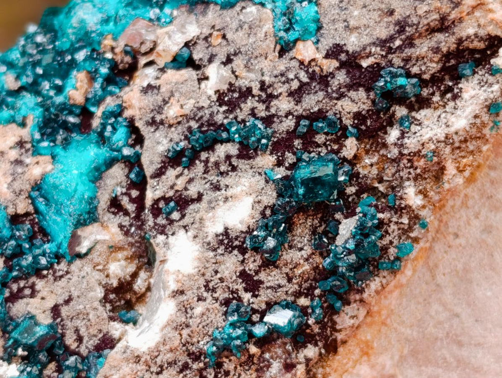 Natural XL Dioptase On Dolomite Specimen x 1 From Tantara Mine, Congo