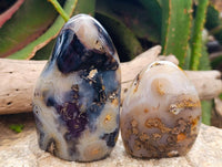 Polished Dendritic Agate Standing Free Forms x 6 From Moralambo, Madagascar