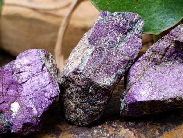 Natural Metallic Purpurite Specimens x 12 From Erongo, Namibia