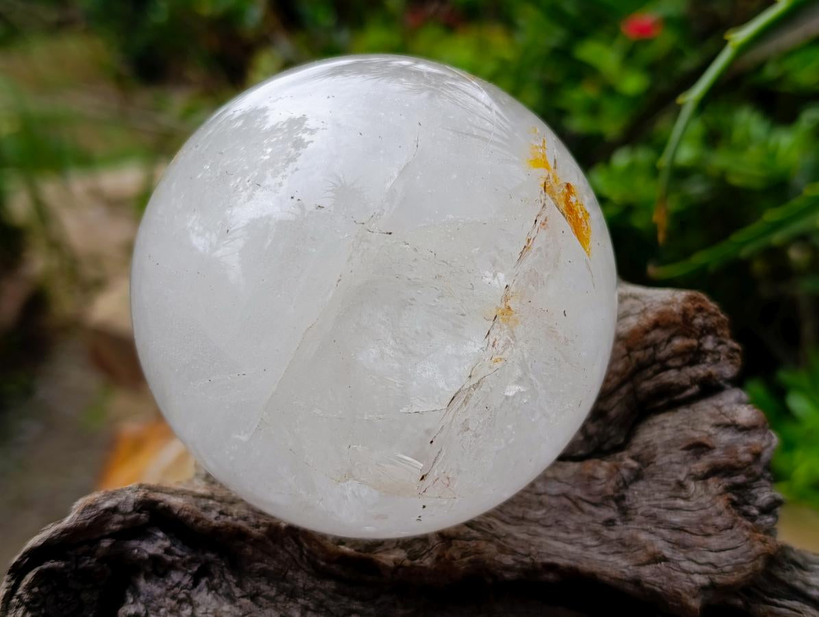 Polished Clear Quartz Crystal Balls x 3 From Madagascar