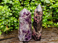 Polished Mixed Selected Multi Mineral Crystals Points x 2 From Madagascar