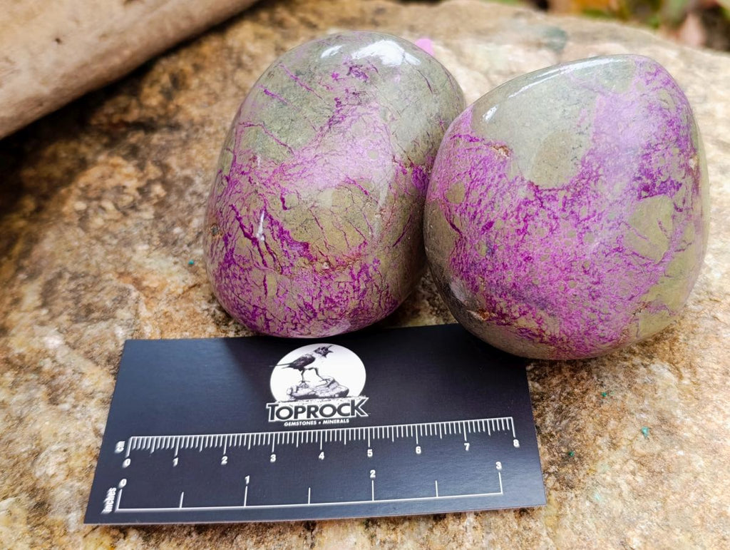 Polished Stichtite Free Forms x 4 From Barberton, South Africa