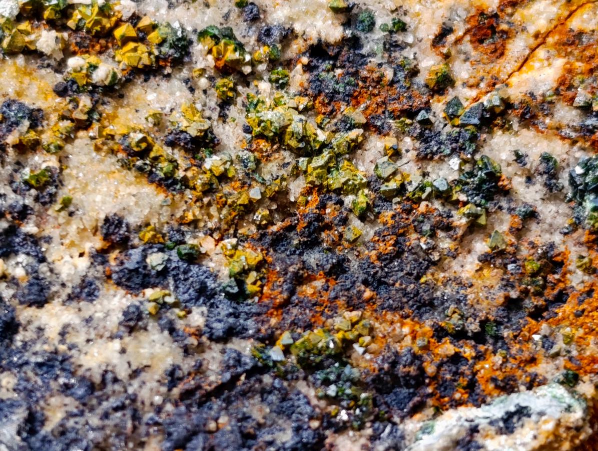 Natural Libethenite Crystals On Dolomite Matrix Specimens x 3 From Shituru, Congo
