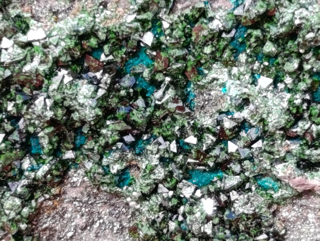 Natural Libethenite Crystals On Dolomite Matrix Specimens x 3 From Shituru, Congo