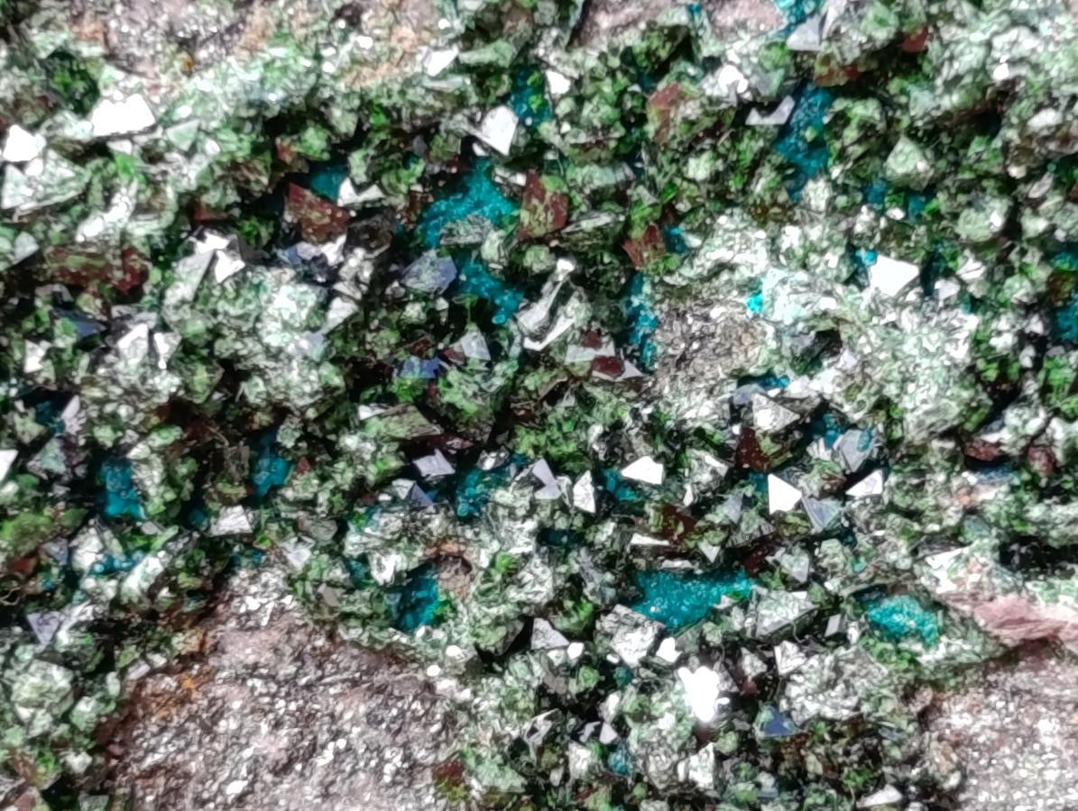 Natural Libethenite Crystals On Dolomite Matrix Specimens x 3 From Shituru, Congo