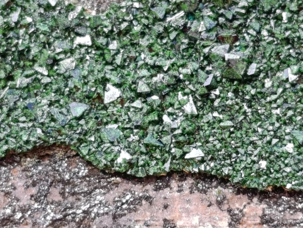 Natural Libethenite Crystals On Dolomite Matrix Specimens x 3 From Shituru, Congo