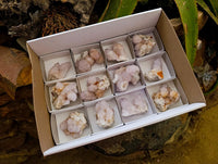 Natural Lilac Spirit Quartz Clusters x 12 From Boekenhouthoek, South Africa