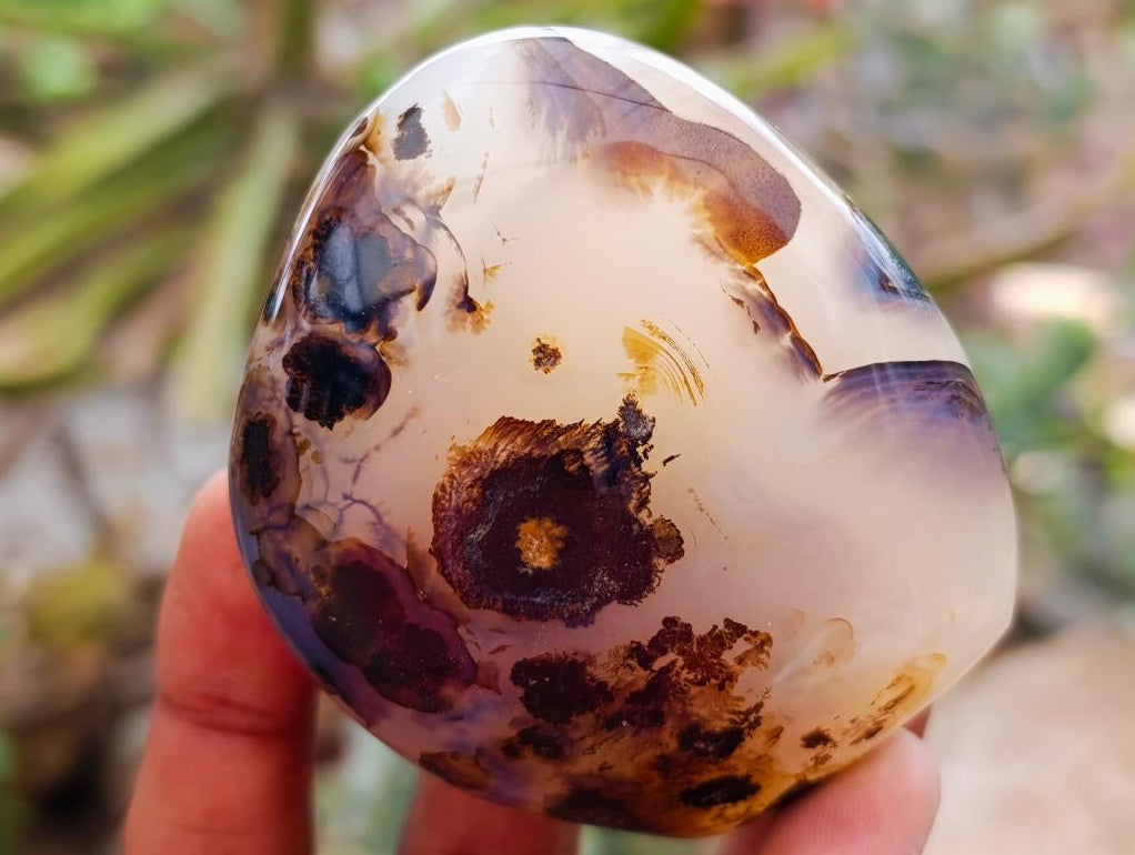 Polished Dendritic Agate Standing Free Forms x 6 From Moralambo, Madagascar
