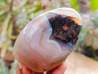 Polished Dendritic Agate Standing Free Forms x 6 From Moralambo, Madagascar