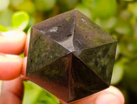 Polished Black Basalt Points x 3 From Madagascar