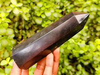 Polished Black Basalt Points x 3 From Madagascar