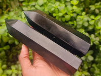 Polished Black Basalt Points x 3 From Madagascar