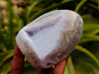Polished Blue Lace Agate Standing Free Forms x 6 From Nsanje, Malawi
