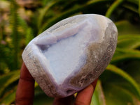 Polished Blue Lace Agate Standing Free Forms x 6 From Nsanje, Malawi