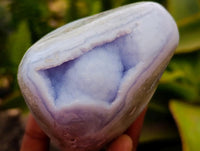 Polished Blue Lace Agate Standing Free Forms x 6 From Nsanje, Malawi