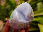 Polished Blue Lace Agate Standing Free Forms x 6 From Nsanje, Malawi