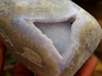 Polished Blue Lace Agate Standing Free Forms x 6 From Nsanje, Malawi