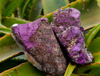 Natural Metallic Cobbed Purpurite Specimens x 10 From Erongo, Namibia