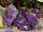 Natural Metallic Cobbed Purpurite Specimens x 10 From Erongo, Namibia