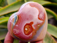 Polished Polychrome Jasper Hearts x 5 From NW Coast, Madagascar