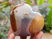 Polished Polychrome Jasper Hearts x 5 From NW Coast, Madagascar