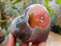 Polished Polychrome Jasper Hearts x 5 From NW Coast, Madagascar